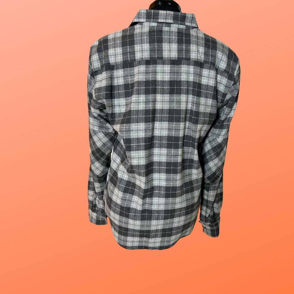 Black Apple Button Down Flannel - image 2